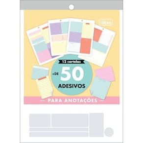 Bloco de Adesivos Notes Anotações Colorido Grafon`s 12 Folhas Tilibra | Organização | Lembretes Importantes