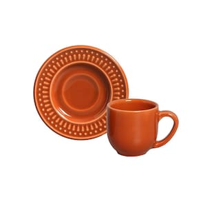 CONJUNTO C/ 6 XÍCARAS DE CAFÉ C/ PIRES ROMA CANTALOUPE 72 ml
