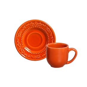CONJUNTO C/ 6 XÍCARAS DE CAFÉ C/ PIRES ACANTHUS CANTALOUPE 72 ml
