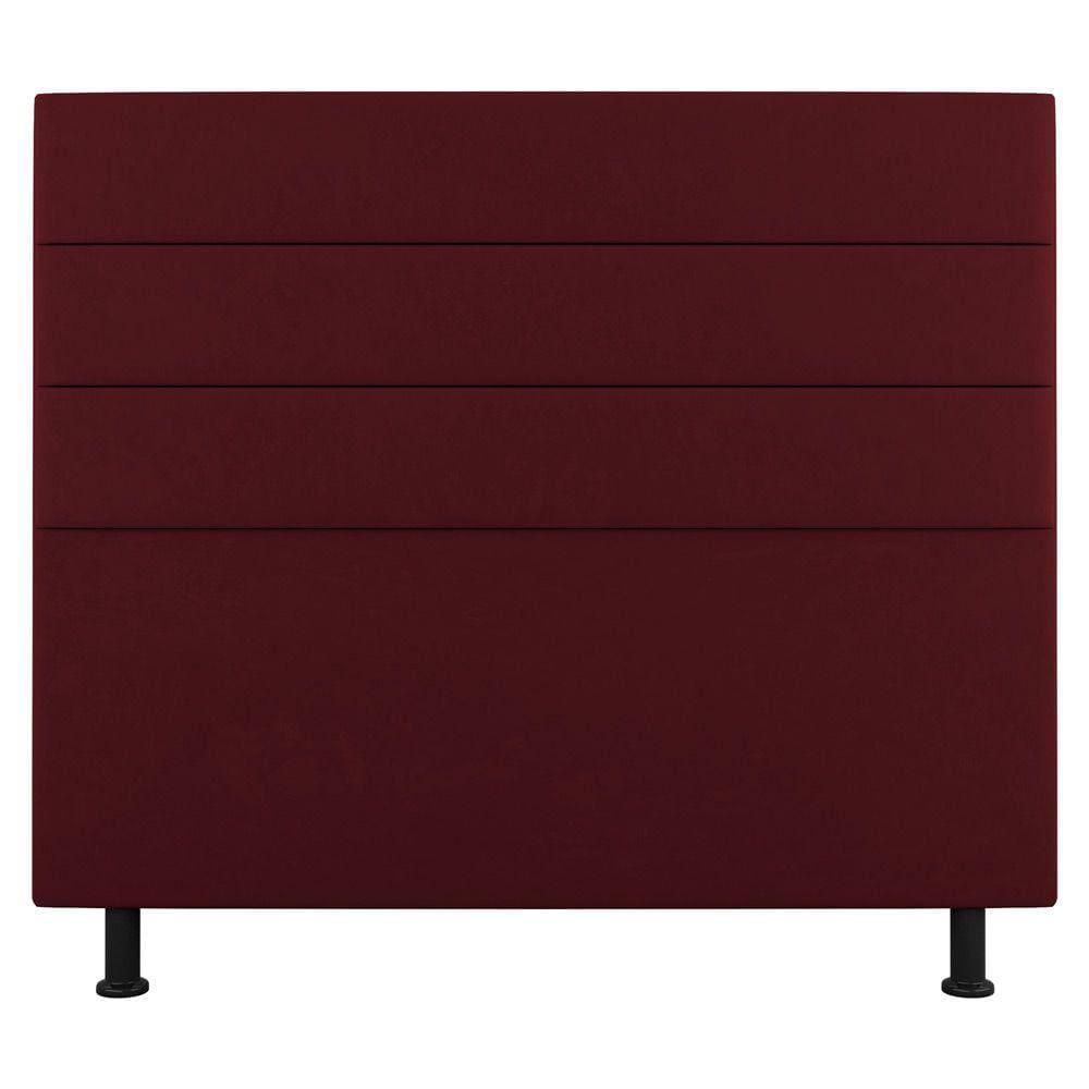 Cabeceira Cama Box Casal King Size Malik 195cm Suede Bordô - Abmaza