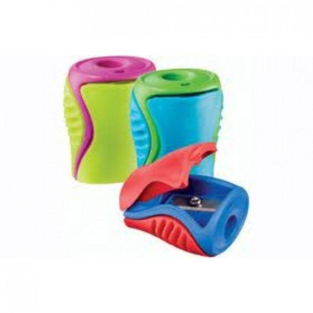 Kit 03 Apontador Escolar Boogy 1 Furo Com Depósito Maped