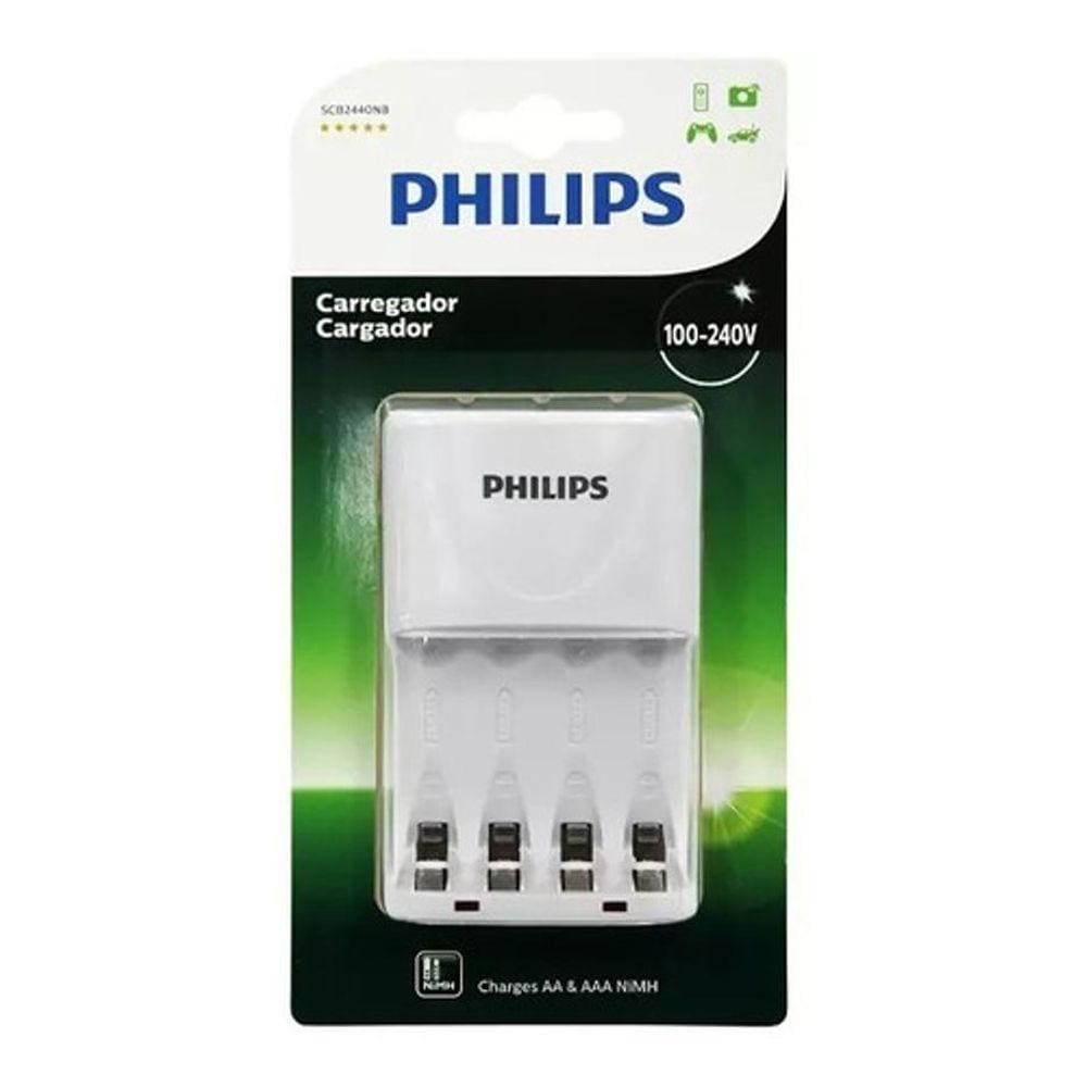 Carregador De Pilhas Philips Scb2440Nb/97