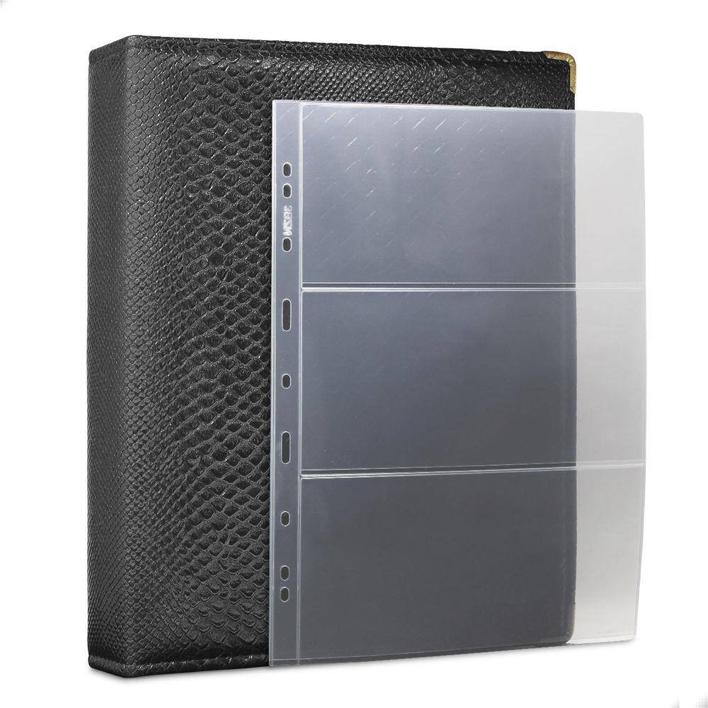 Álbum Fichário 50 Folhas p/ Cédulas 3 Espaços 32x24 Cobra G