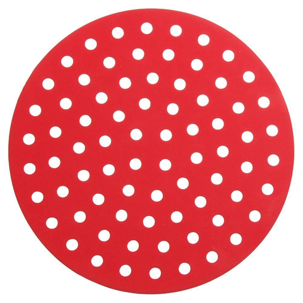 Forro para Airfryer em Silicone Redondo 20 cm Vermelho Hauskraft