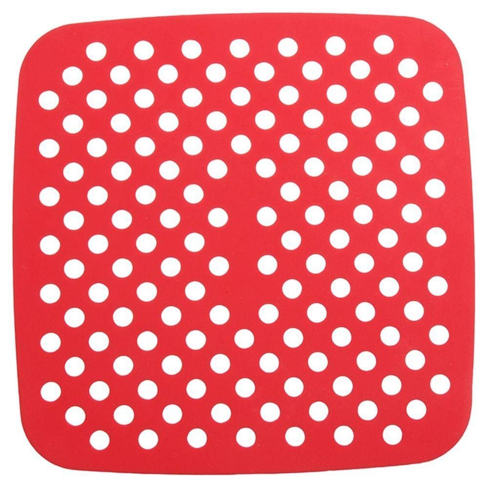 Forro para Airfryer em Silicone Quadrado 19 cm Vermelho Hauskraft