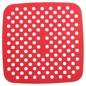 Forro para Airfryer em Silicone Quadrado 19 cm Vermelho Hauskraft