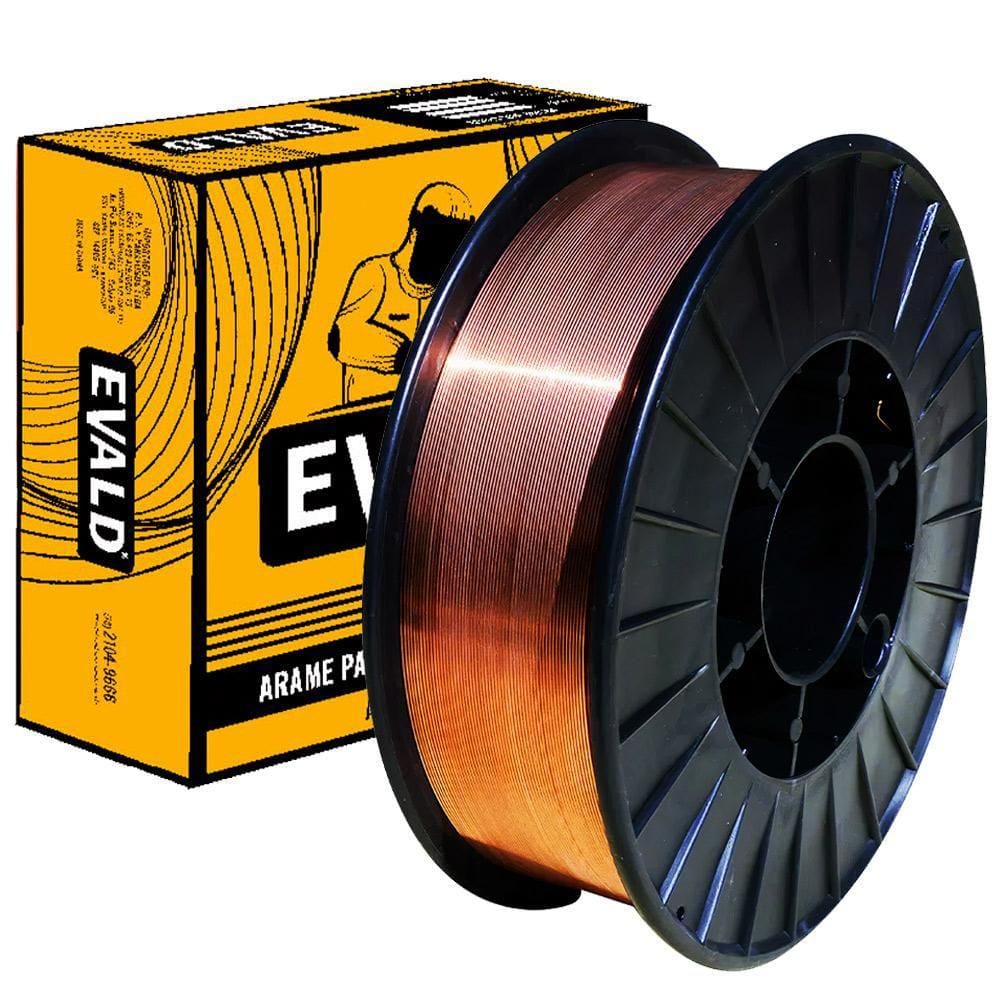 Arame para Solda Mig 0,9 MM Rolo Plástico 15 KG ER70S-6 EVALD 