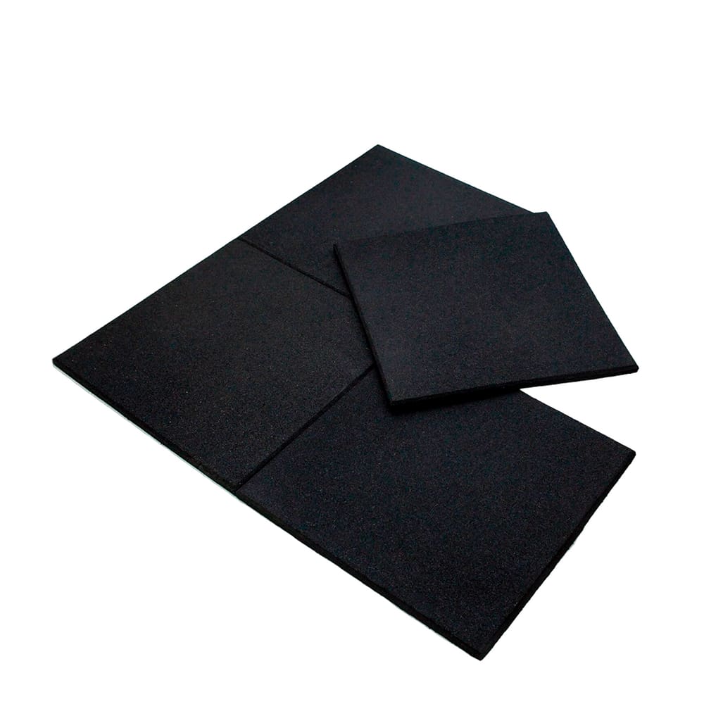 Piso Emborrachado 1x1m para Academia e Exercício Funcional Ahead Sports Preto