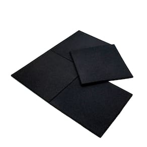 Piso Emborrachado 1x1m para Academia e Exercício Funcional Ahead Sports Preto