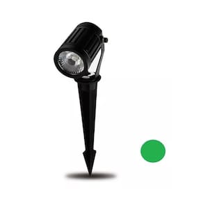 Luminária Espeto Jardim Refletor Led 12w Bivolt Verde Delis