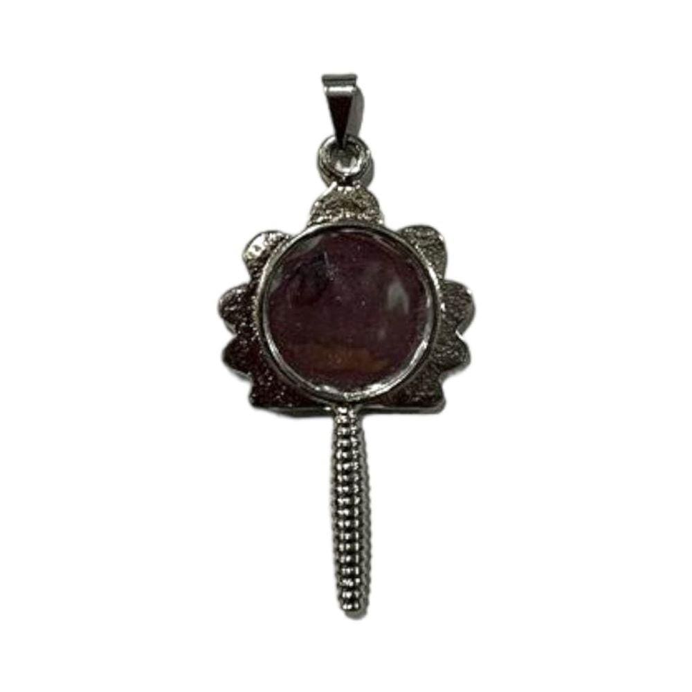 Pingente Abebê Imagem de Iemanjá 5,3 cm Metal Niquelado