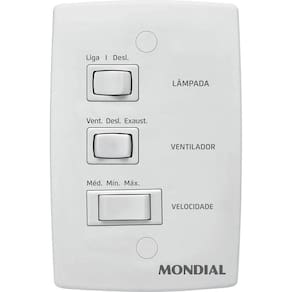 Controle De Velocidade P/ Ventilador De Teto Mondial Vte-01