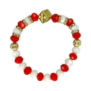 Pulseira Ze Pelintra Dado Dourado Cristal e Silicone