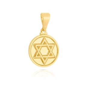Pingente Estrela De Davi - 1,5 X 1,5 Cm - Banhado A Ouro 18