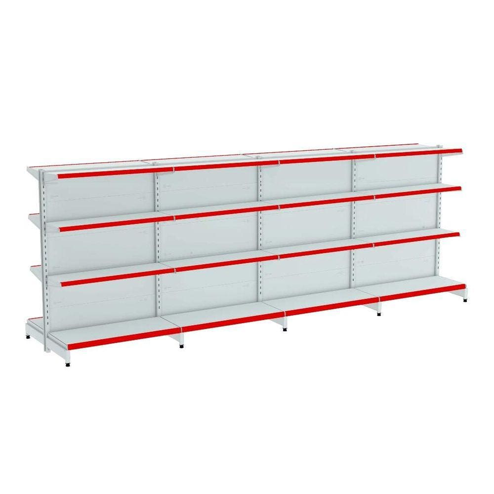 Gondola Centro 142 Amapa Flex Kit 4 Metros Branco Pe Vm - Amapá