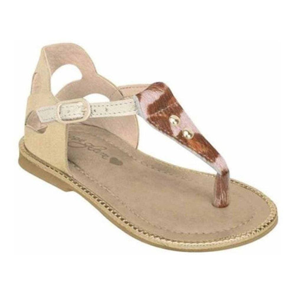 Sandália Infantill Dreams Nº22 Cor Ouro Off White - Ortopé