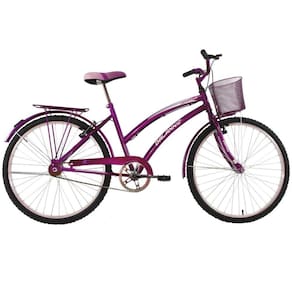 Bicicleta Feminina Aro 24 com cestinha Susi Violeta