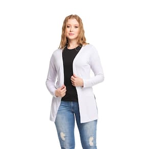 Blusa de Frio Cardigan Manga Longa com Fenda Ca3