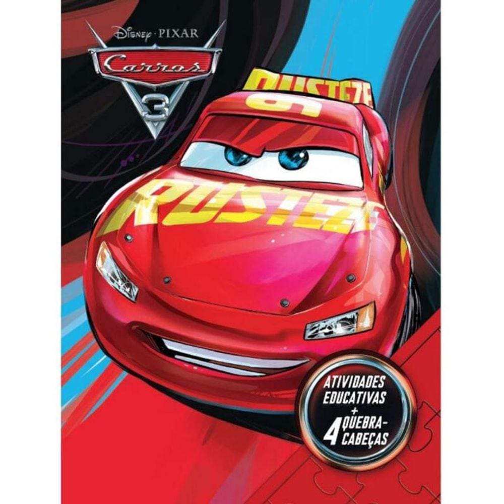 Kit Atividades E 4 Quebra Cabecas Carros 3
