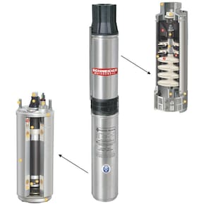 Motobomba Submersa Poço 4" Schneider SUB25-10NY4E6 1HP 230v