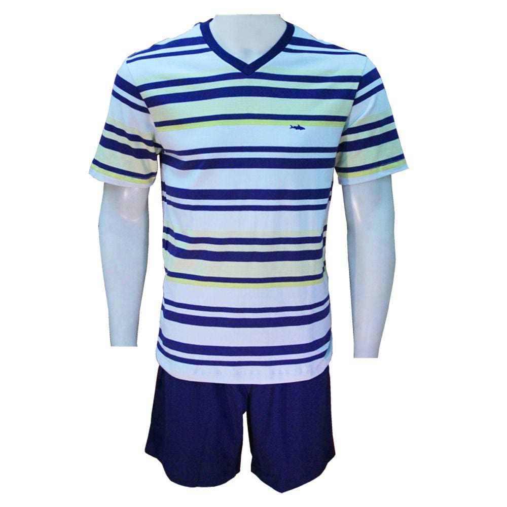 Pijama Masculino Curto em Algodão Fitswell - 11291