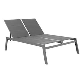 Espreguiçadeira Dupla 5 Pos Aluminio 203x128x43cm Até 240kg