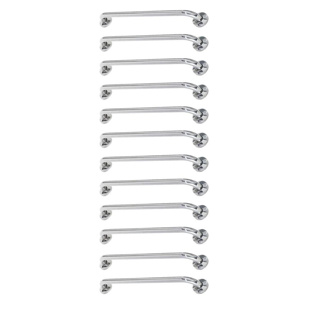 Alça de Apoio Barra Inox 80cm Kit 12 Unidades Idoso Cadeirante Deficiente Banheiro Box Corrimao Apoio Segurança Acessibilidade
