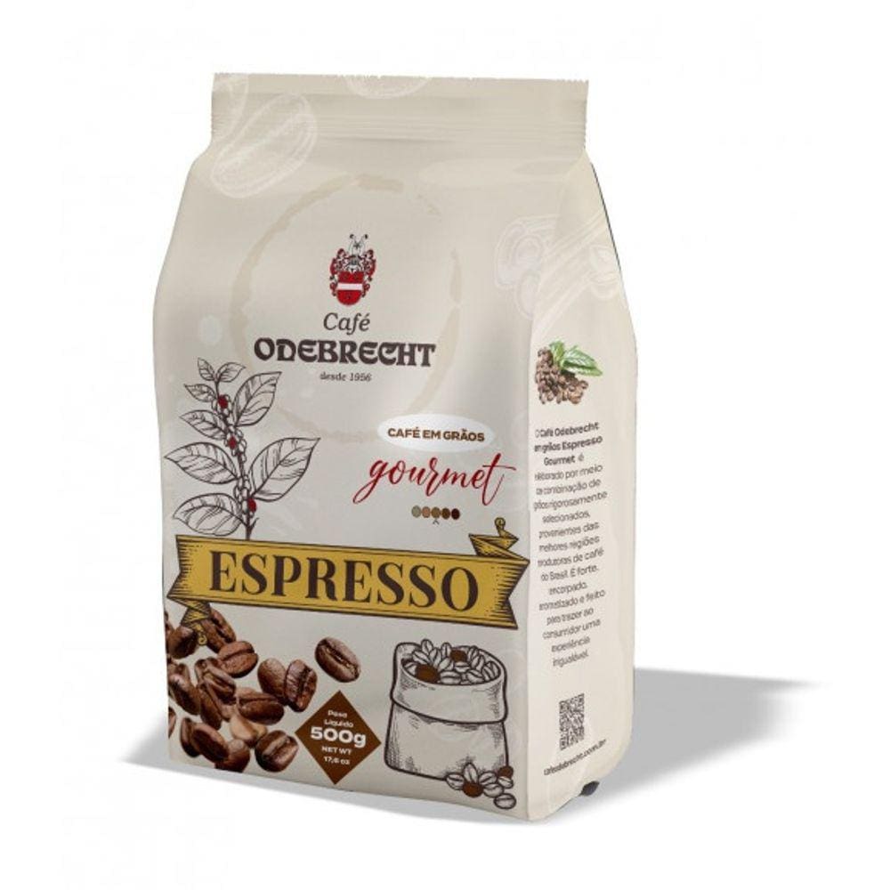 Café Odebrecht Espresso Gourmet Torrado em Grãos 100% Arábica 500g