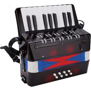 Acordeom Sanfona 17 Teclas Acordeon 8 Baixos - Preto- Uc 104 - G