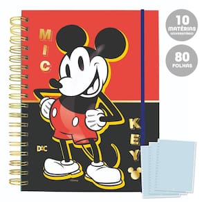 Caderno Smart Universitário 10 Mat 80Fl Mickey Disney Vm Dac