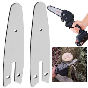 Placa Guia Sabre 4 Polegadas Mini Motosserra Kit 2 Uni Reposiçao Ferramenta De Jardim Podagem