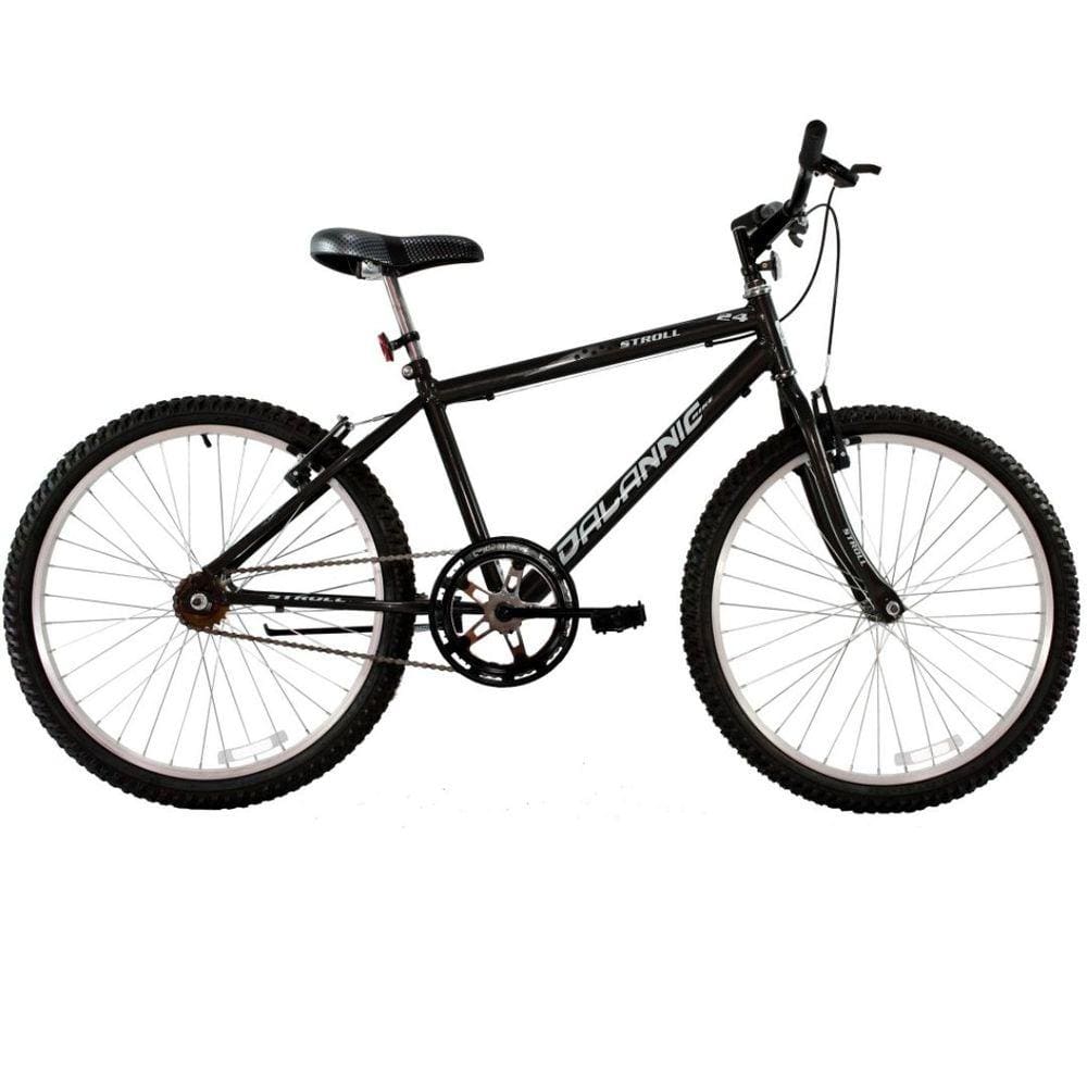 Bicicleta Aro 24 Passeio Stroll Freio V-Brake cor Preta