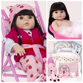 Boneca Bebe Reborn Barata Menina Princesa Enxoval - Chic Outlet - Economize  com estilo!