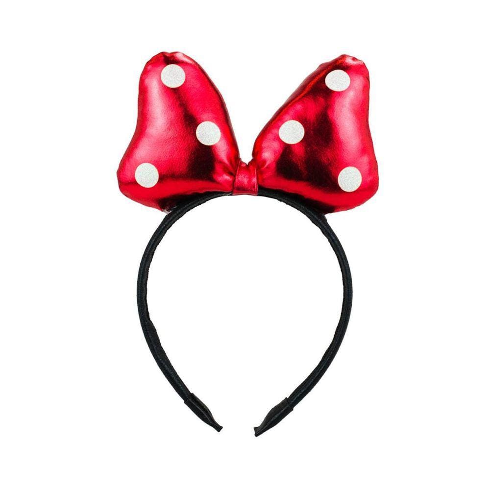 Tiara Laço Vermelho Minnie 24X16Cm