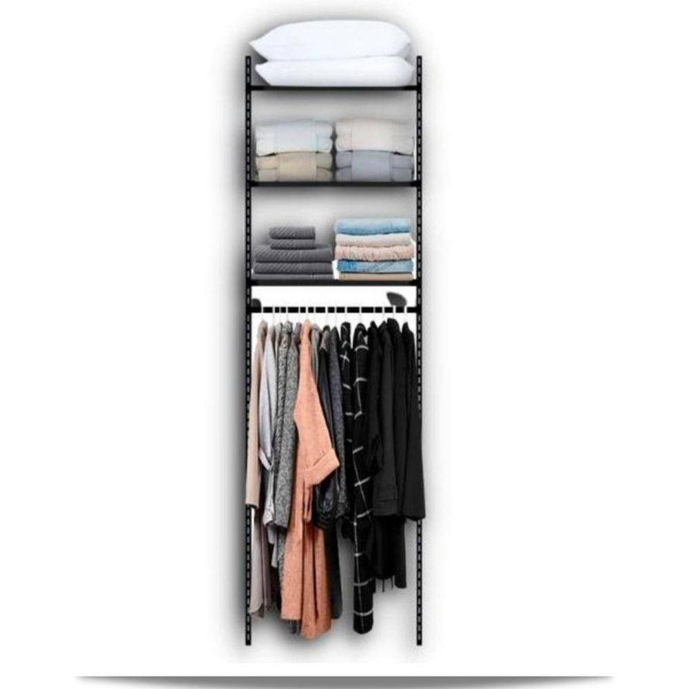 Arara de parede plus - 0,70 Smart Black
