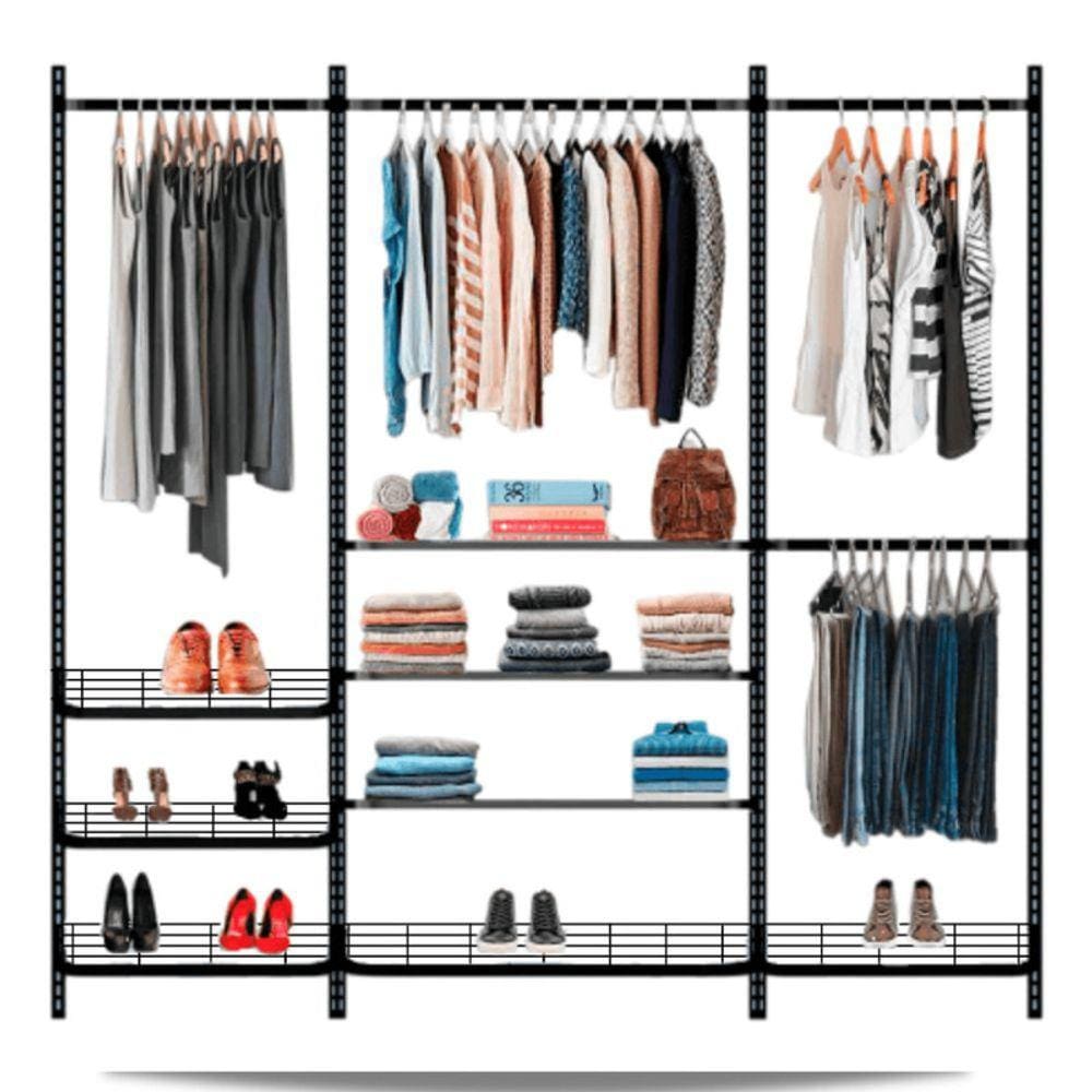 Guarda roupa closet aramado aberto armário modulado roupeiro 2,20 PT