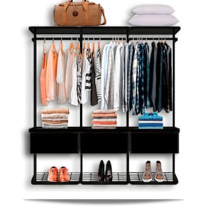 Guarda Roupa Closet Aramado Modulado Gaveta MDF 1,90m PT