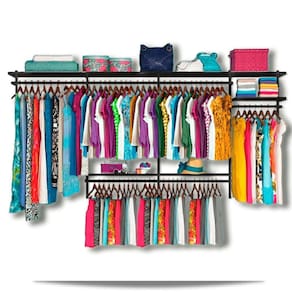 Roupeiro aramado quarto pequeno closet feminino solteiro 3,40 PT