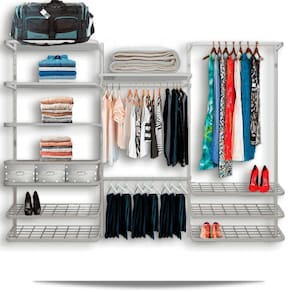 Roupeiro Closet Modulado Aramado Caixas Organizadoras 2,80m BR