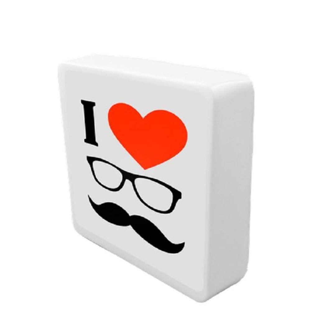 Mini Luminária Box Pai Mustache USB