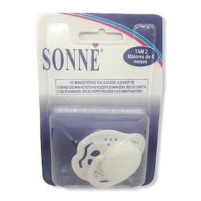 Chupeta Big Bico 100% Silicone Redondo Sonne No Blister