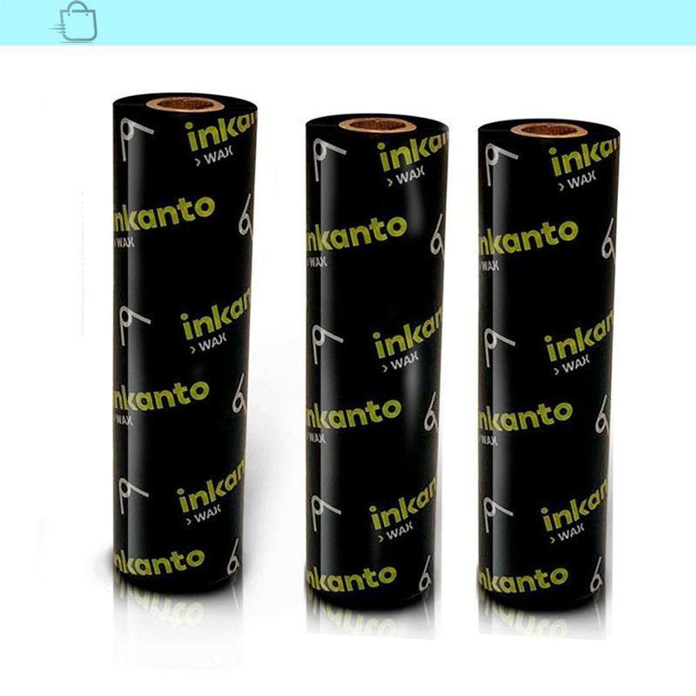 Kit 3 Ribbon Inkanto AWR1 Cera 110mm x 74m