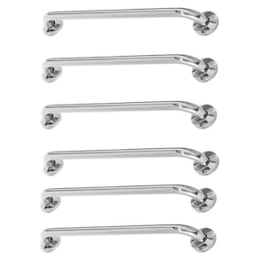 Alça De Apoio 60cm Kit 6 Unidades Suporte Segurança Idoso Criança Gestante Corrimao Parede Banheiro Box Acessibilidade