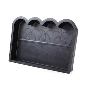 Forma Bloquete Meio Fio De Jardim 4 Ondas Kit 5Pcs 42X25X5