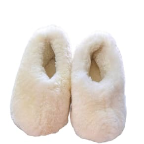Pantufa De Pele Ovina Lã Carneiro Natural 38