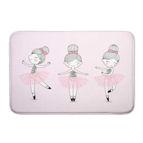 Tapete Infantil Rosa Bailarina Porta De Entrada Emborrachado