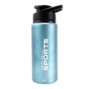 Garrafinha Squeeze Alumínio Brilhante com Trava 600ml Academia VG+