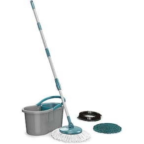 Esfregão Mop Giratório Fit 3 Em 1 Cabo 360 Inox Flash Limp