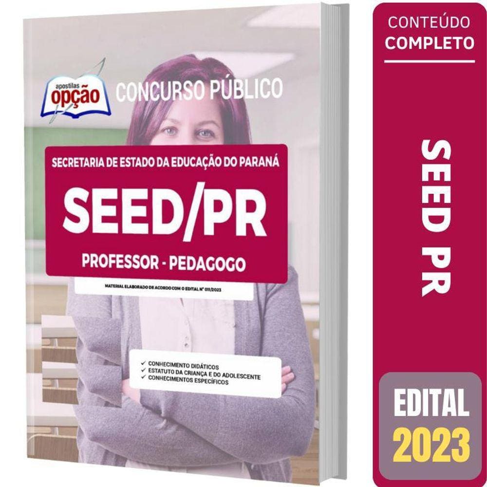 Apostila Seed Pr - Professor - Pedagogo