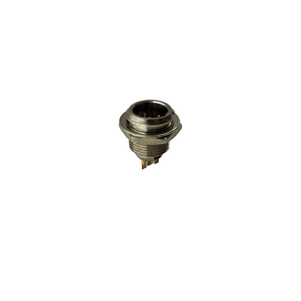 Conector Painel Mini Xlr Macho Para Transmissor 4 Pinos